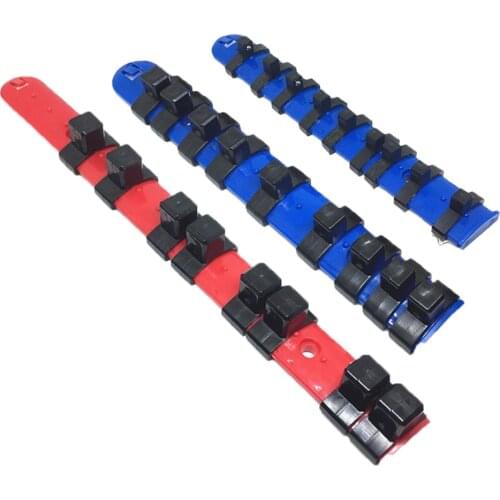 Storage Rack for Socket Tools Drive Rail Bracket Wall Holder Wrench 1/4" 3/8" 1/2" Straight Plastic Universal Sleeve Frame