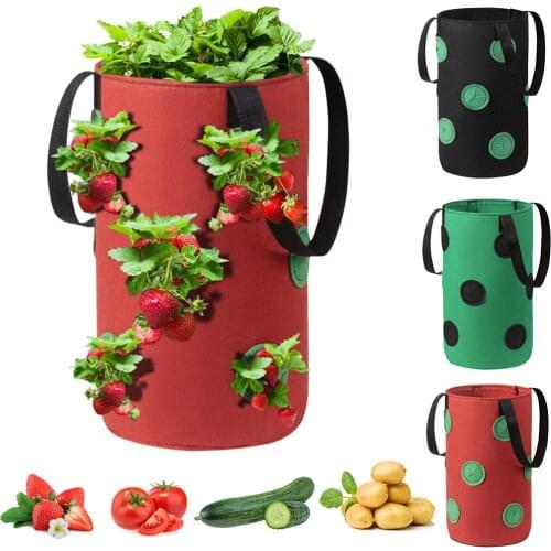 Potato Strawberry Planter Bags For Growing Potatoes Outdoor Vertical Garden Hanging Open Vegetable Planting Grow Bag Garden Tool