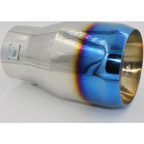 Refitting automobile tail throat with 73 caliber stainless steel, refitting exhaust pipe and installing tail throat blue baking