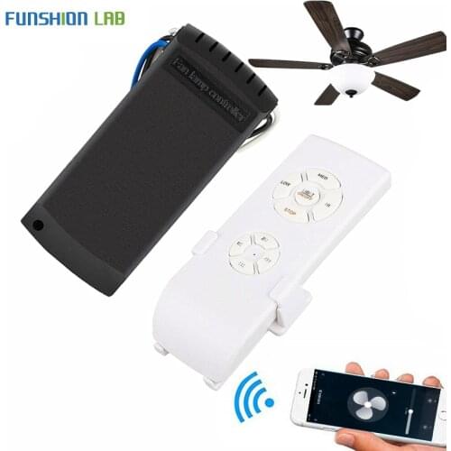 FUNSHION Wifi Ceiling Fan Smart Remote Control Switch Timer Fan Speed Controller Works With Alexa Google Home AC 110V 220V