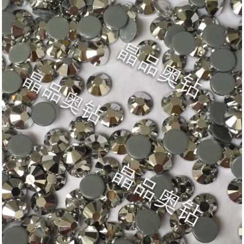 High quality of hotfix flat back rhinestone ss6 jet hematite 100 gross 14400 pcs each lot ,super shiny quality in wholesale