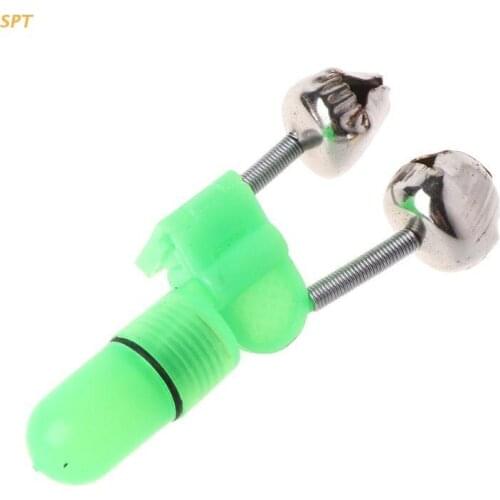 1pc LED Light Night Fishing Rod Tip Red Twin Bells Ring Fish Bait Alarm XX