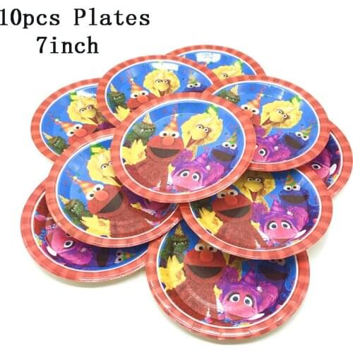 Sesame Street Party Supplies Elmo Theme Decors Disposable Birthday Decor kids Supplies Boys Girl Birthday Decoration Cups 10pcs