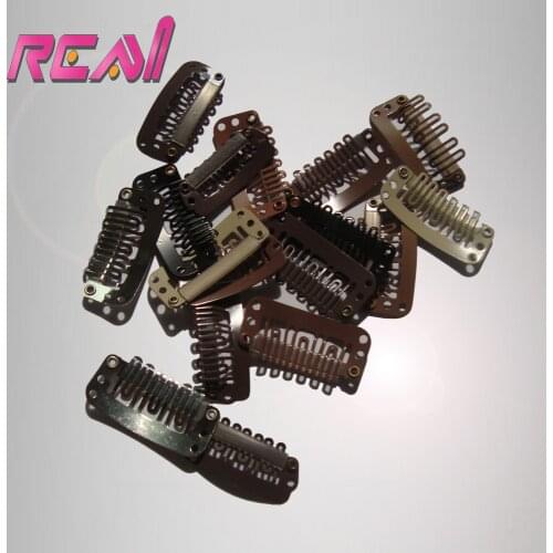 150 PCS/LOT 23 MM 6 Teeth Small Mini Stainless Steel Hair Snap Clips for Hair Extensions/Wigs/Toupee