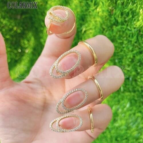 3 Pcs Nails rings Zircon Jewelry Ring Elegant ring Metal rings accessories jewelrys for women Rings jewelry ring 3163