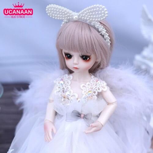 30CM BJD Doll 1/6 Ball Joint Dolls With Full Outfits BJD Clothes Dress Set Wig Shoes Headdress Makeup Changeable Eyes Girls Doll