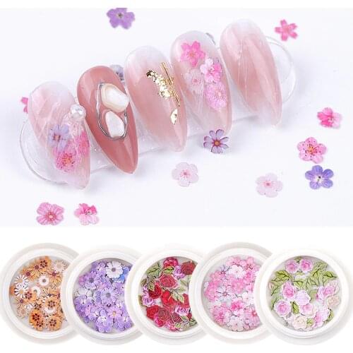 3D Charming Rose Daisy Flower Leaf Nail Art Sequins Paillette Ultrathin Confetti Slices Decorations For DIY Nails Accessories