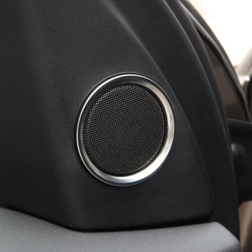 6 Pcs Car Styling ABS Door Audio Speaker Cover Decorative Circle Ring Trims Frame For Land Rover Discovery Sport 2016 2017 2018