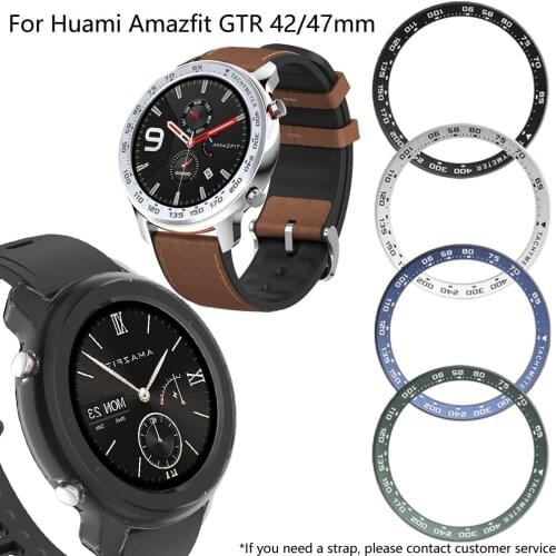 Watch Accessories For Xiaomi Huami Amazfit GTR 42 47 Metal Outer Edge Bezel Ring Dial Scale Speed Tachymeter TPU Case Protection