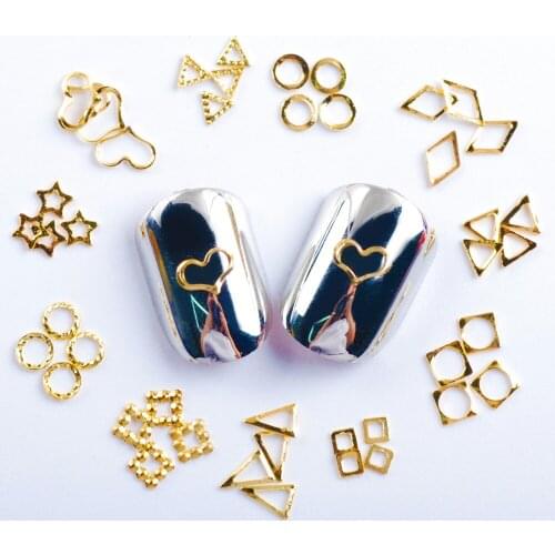 Nail Supplies 500pcs Gold Color Halloween Nail Art Metal Stud 3D Nail Art Punk Rivet Deco Ongles Nail Art