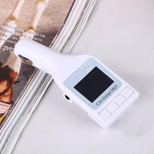 Wireless USB Car Charger Handsfree Car Kit Wireless LCD FM Transmitter MP3 Player Car Kits For iPhone Samsung Smart Phone