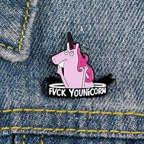 Brooch With Horses With Letters Button Pin Denim Clothes Pin Badge Buckle Jewelry Gift For Friends Kids