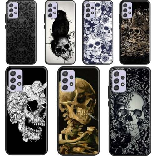 Gothic Skull For Samsung Galaxy A12 A32 A52 A72 A51 A71 A31 A11 A02S A20S A50 A70 A20e A21S Phone Case