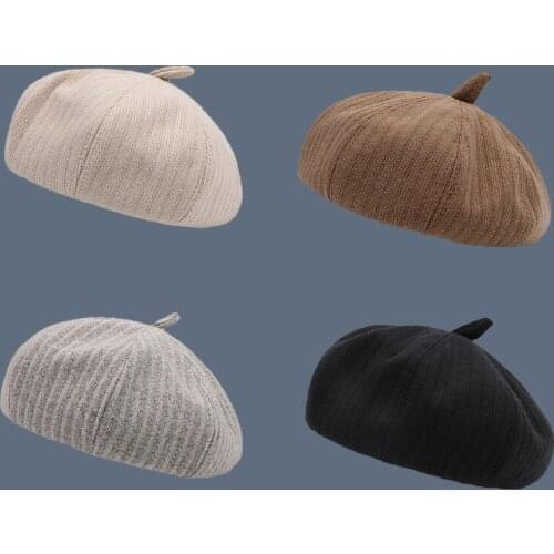 Women French Style Beret 1940S Vintage Elegant Classic Tweed Wool Artist Beanie Traditions Womens Hat London Outdoor Cap Beanie
