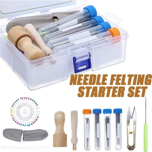 Needle Felting Starter Set Wool Felt Tools Mat DIY Making Craft Supply Felting Fabric Materials Handcraft Tool
