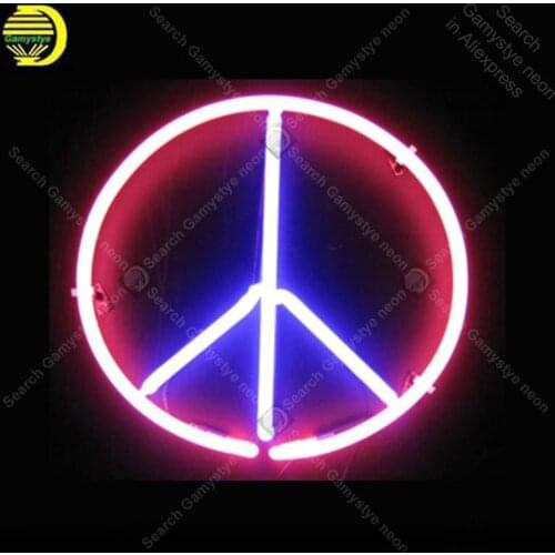 Peace Icon NEON LIGHT SIGN Neon Sign lamp Decorate wall Windows GLASS Tube BEER PUB Store Display Handcraft Iconic Sign light