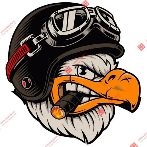 Classic Ride Hard 2020 Motors Bald Eagle Pilot Waterproof PVC Vinyl Decals for Car Motorcycle Laptop Trolley Case Stickers
