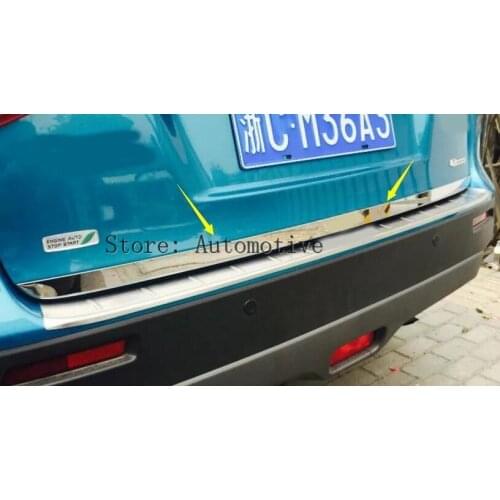New Style For Suzuki Vitara 2015 2016 2017 Stainless Steel Rear Behind Tail Trunk Lid Cover Kit Trim 1 Pcs