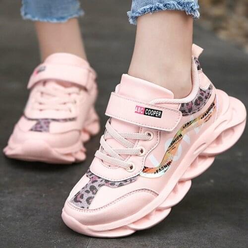 Fashion Kids Sneakers Girls Shoes Breathable Leather Waterproof Casual Shoes Child Outdoor Slip-on Light Flats Chaussure Enfant