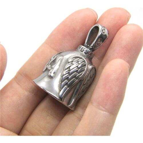 Fashion Biker Wings SA Pendant 316 Stainless Steel Polishing Bell Pendant