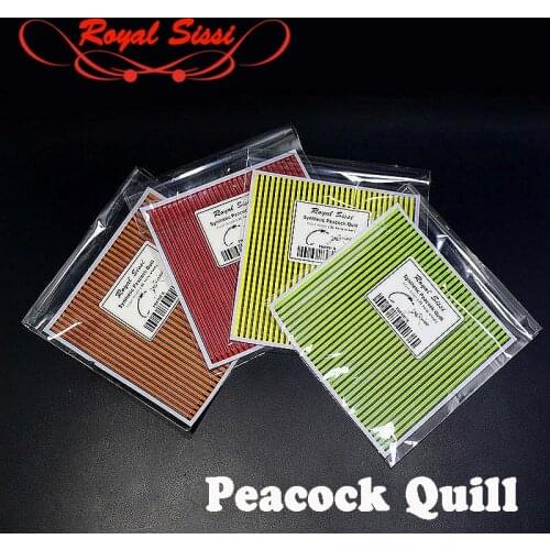 2sheets/pack flytying synthetic peacock quills 1.8mm wide body wrap poly quill 30herls per sheet quilled body fly tying material