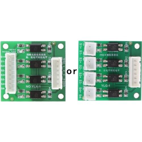 New 4 Channel 12V/24V to 5V Input High and Low Level Conversion Optocoupler Module