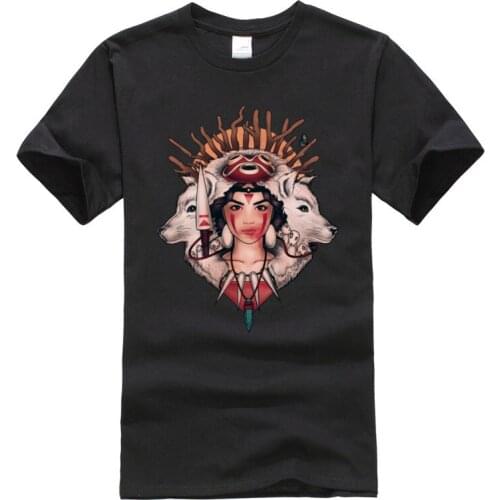 Latest Young T Shirt Spirit Princess Mononoke Europe T-Shirt Pure Cotton Short Sleeve Geek T Shirt Round Neck Men Free Shipping