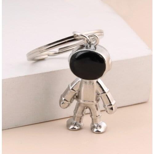 New 3D Astronaut Keychain Cosmonaut Key Ring Spaceman Rocket World Universe Key Chain Gift For Boyfriend DIY Jewelry Handmade