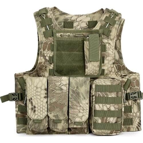 New Outdoor Army Police Tactical Vest Camouflage Military Body Armor Sports Waistcoat Hunting Vest Swat Molle Tank Tops