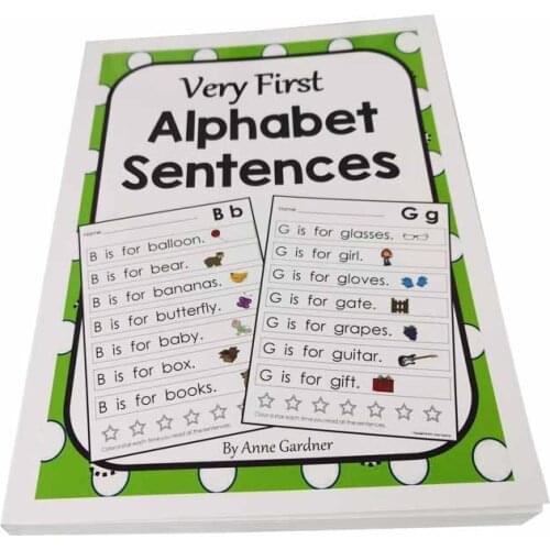 Very First Aphabet Sentences English America California Reading Early Learning Books Eduactional Sight Words Dialogue Toys Kids