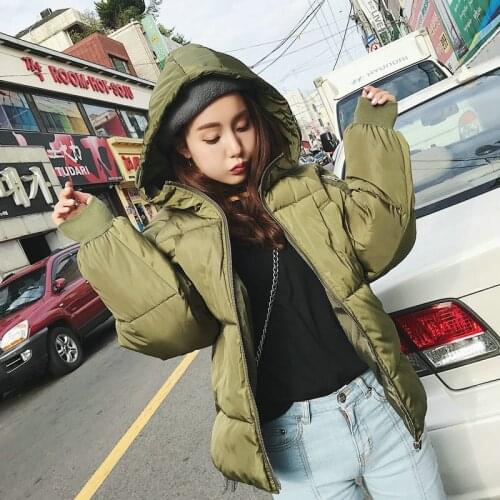 Sale Hot New Winter Wadded Jacket Female Parkas 2020 Fashion Hooded Cotton Padded Coats Large Size Loose Overcoat LX1171