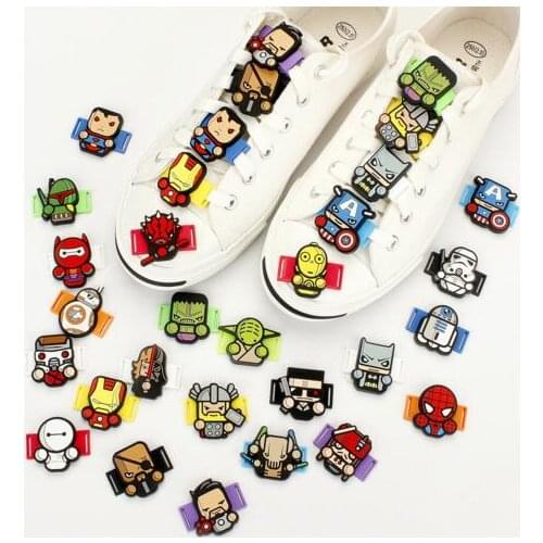 Cute Cartoon Style Silicone Shoelace Buckle DIY Shoes Decorations One Pair Free Shipping