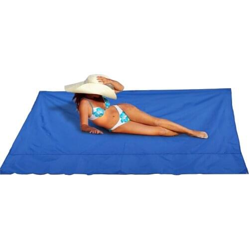 Folding Camping Tent Canopy Sunshade Awning Tarpaulin Picnic Rug Camping Tent Beach Place Mat-Blue