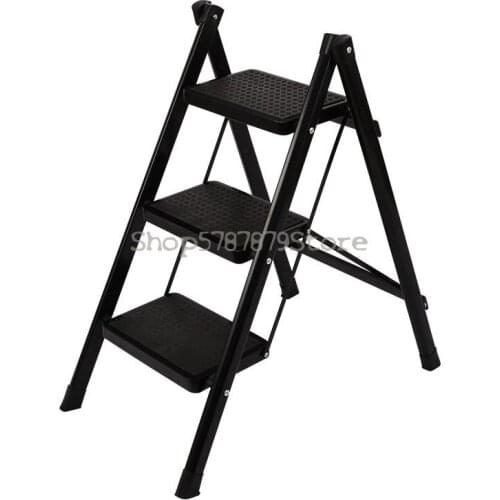 Indoor Foldable Miter Ladder, Household Small Ladder, Thickened Aluminum Alloy Stairs, Two Or Three Step Multi-functional Stool