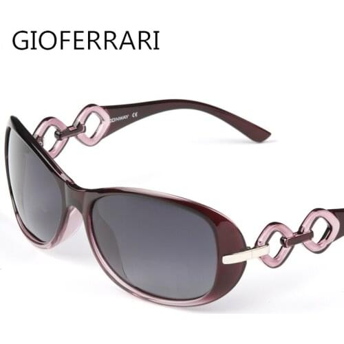 GIOFERRARI ladies fashion polarized UV400 sunglasses brand designer goggles women men black yellow sunglasses luxury glasses