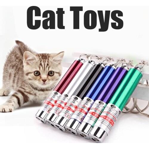 Funny Pet LED Laser Cat Toy Red Dot Laser Light Pointer Laser Pen Interactive Toy Cat Stick Funny Cat Pen Cat Toys Random Color