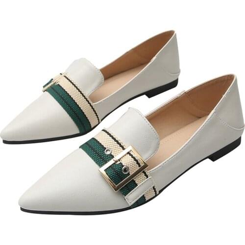 Flat Single Shoes Female 2019 Autumn Net Red Small Female Korean Version Wild Summer Pointed Big Size Womens Shoes 41-43