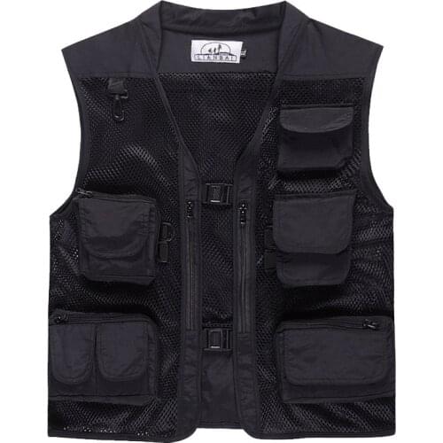 8 Styles Summer Outdoor Men Camouflage Mesh Photography Vest Multi-pocket portable Breathable Quick Dry Light Fishing Vest