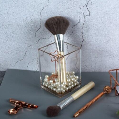 1pcs BZNVN Cross-Border Creative Gift Makeup Brush Gold Penholder DIY Acrylic Storage Office Stationery Wholesale