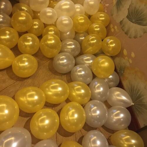 100PCS 50PCS 10inch 1.5g Pearl balloon Golden Silver White balloon Wedding Birthday Party decoration Circle balloon globos