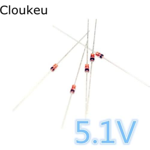 50pcs BZX55C5V1 5.1V 0.5W 1/2W DO-35