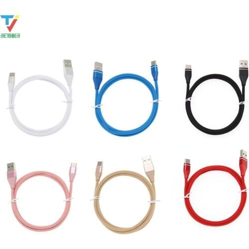 500pcs/lot Wholesale 0.25/1/2/3M Braided Meteor Fabric Cloth USB Data Cable Type-c micro usb 5pin 8pin data Cable for smartphone
