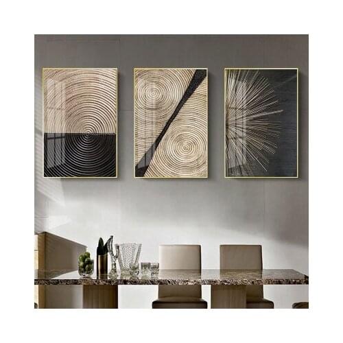 Abstract Decorative Painting Living Room Wooden Frame Hanging Painting Corridor Mural Pure Cotton Oil Painting Without Glass