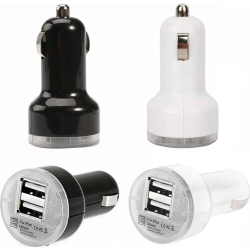 Dual USB Car Charger Adapter 2.1A USB Cigarette Lighter Auto Vehicle Charger For Smart Phone WholesaleAuto Car Accessories