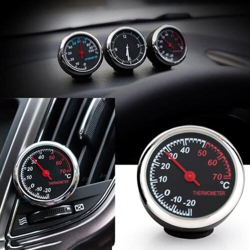 Round Shape Car Automobile Digital Clock Auto Watch/Thermometer/Hygrometer Car Interior Decoration Ornament Car Styling