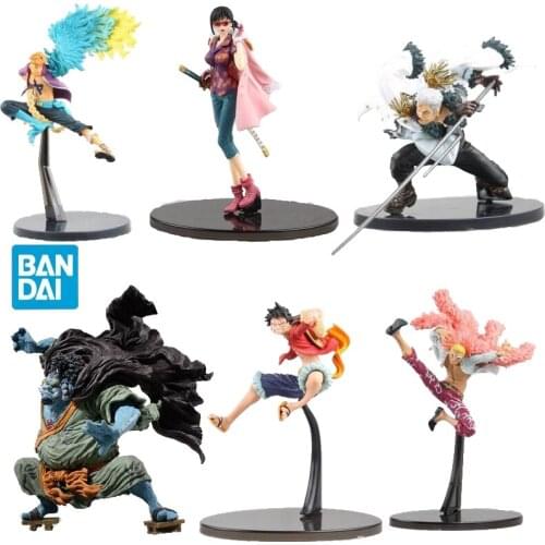Bandai One Piece Anime Donquixote Doflamingo Luffy Jinbe Smoker Tashigi Action Figure Top Decisive Battle Collection Model Gift