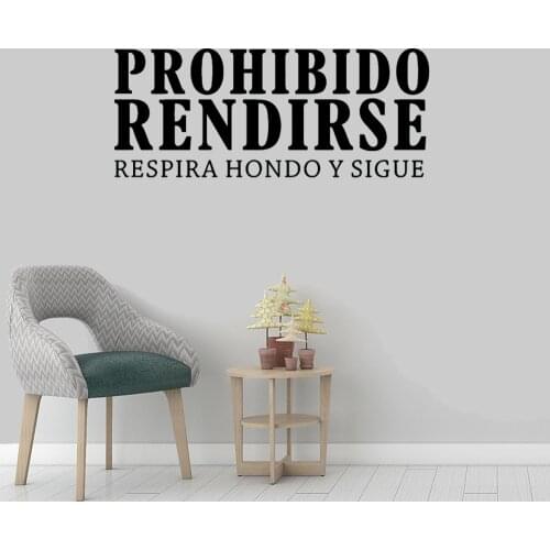 Spanish Quote Wall Stickers For Office Room Living Room Wall Decal Vinyl Wallpaper Poster Mural Revocable ov653