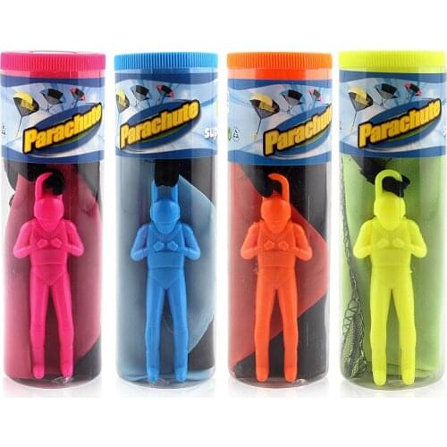 Kids Hand Parachute Toys For Childrens Educational Parachute Throwing To Sky With Figure Soldier Outdoor Fun Sports Play Game