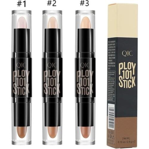Double-end Face Highlight &amp Contour Stick Oil-control Concealer Pencil Facial Highlight Corrector Pen Long Lasting Makeup
