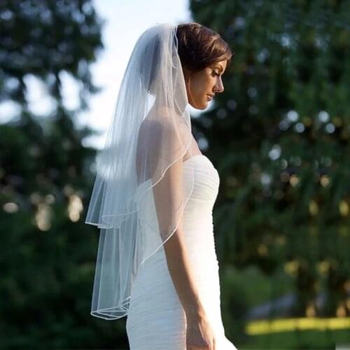 Bridal Veil Single Layer Soft Net Comb Lock Edge Short White Fresh And Simple Style Beautiful Bride You Deserve It